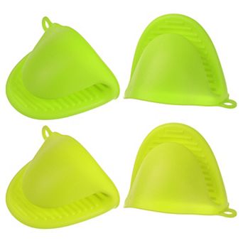 4 pc Mini Silicone Oven Mitts 110x85x70mm Small Heat Resistant Rubber Air Fryer Gloves for Kitchen