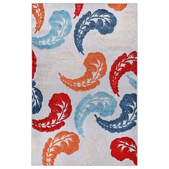 SUPERIOR Feather Modern Bohemian Indoor/Outdoor Rug