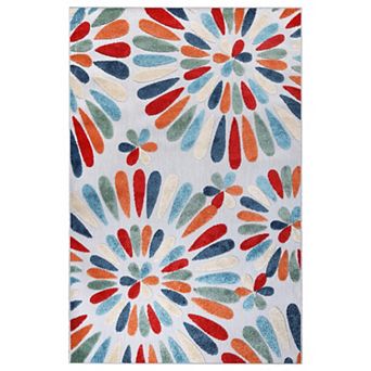 SUPERIOR Oversized Floral Indoor/Outdoor Rug