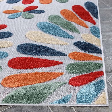 SUPERIOR Oversized Floral Indoor/Outdoor Rug