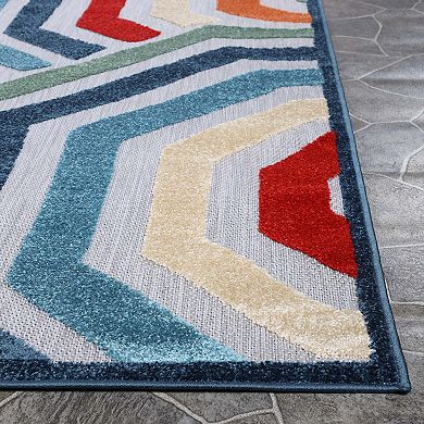 SUPERIOR Waimea Geometric Coastal Indoor/Outdoor Rug