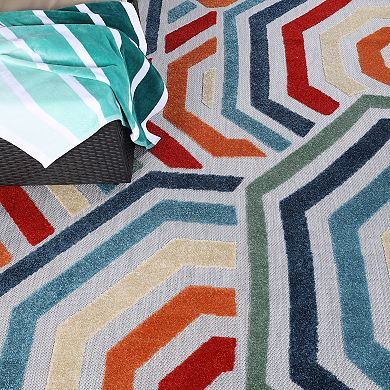 SUPERIOR Waimea Geometric Coastal Indoor/Outdoor Rug