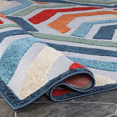 SUPERIOR Waimea Geometric Coastal Indoor/Outdoor Rug