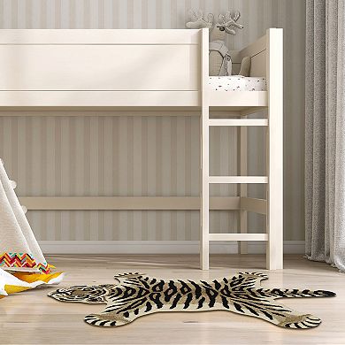 Linon Jungle Tiger Shaped Rug