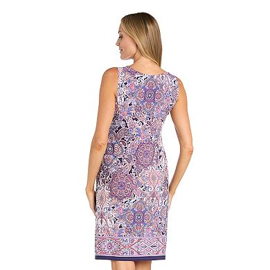 Petite R&M Richards 3-pc. Printed Ity Dress, Jacket & Necklace Set