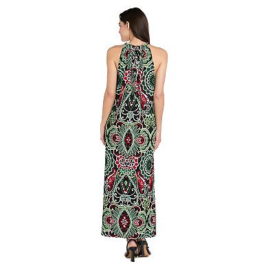 Petite R&M Richards Tie Back Statement Panel Maxi Dress