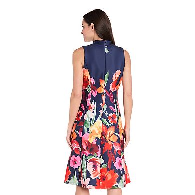 Petite R&M Richards Print Fit & Flare Dress