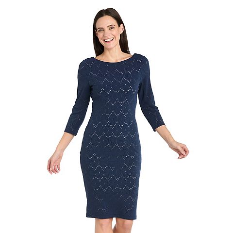 Женские платья R&M Petite R&M Richards Short Sleeve Sheath Dress