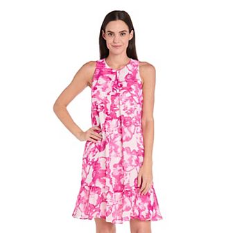 Petite R&M Richards Printed Trapeze Halter Dress