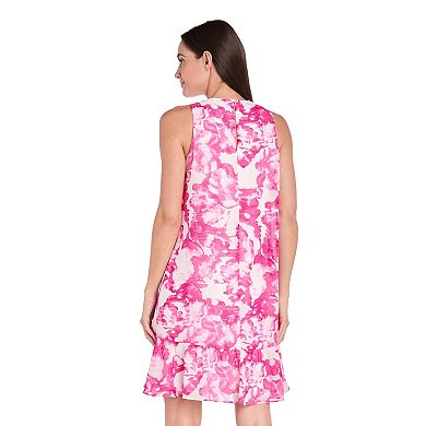 Petite R&M Richards Printed Trapeze Halter Dress