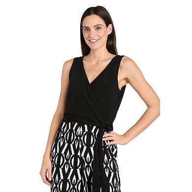Petite R&M Richards Print Wrap Jumpsuit