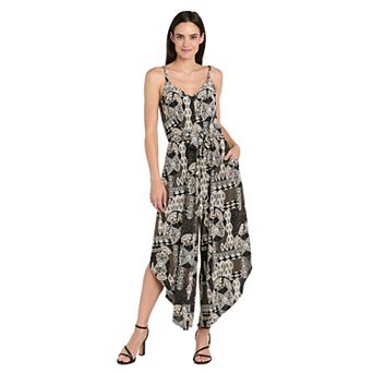 Petite R&M Richards Scarf Hem Jumpsuit