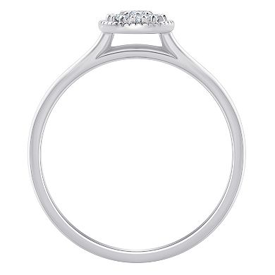 Always Mine Sterling Silver 1/10 Carat T.W. Diamond Round Ring