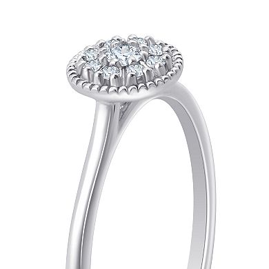 Always Mine Sterling Silver 1/10 Carat T.W. Diamond Round Ring
