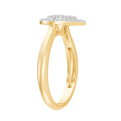 Always Mine 14k Gold Over Silver 1/5 Carat T.W. Diamond Pear Ring
