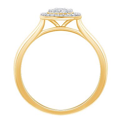 Always Mine 14k Gold Over Silver 1/5 Carat T.W. Diamond Pear Ring