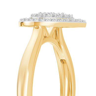 Always Mine 14k Gold Over Silver 1/5 Carat T.W. Diamond Pear Ring
