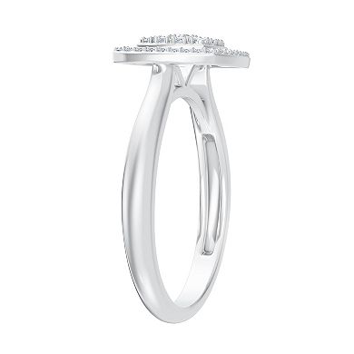 Always Mine Sterling Silver 1/5 Carat T.W. Diamond Cushion Ring