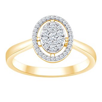 Always Mine 14k Gold Over Silver 1/5 Carat T.W. Diamond Round Ring