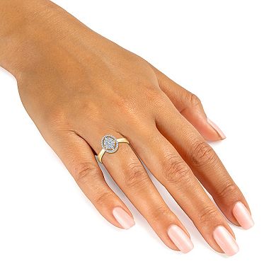 Always Mine 14k Gold Over Silver 1/5 Carat T.W. Diamond Round Ring