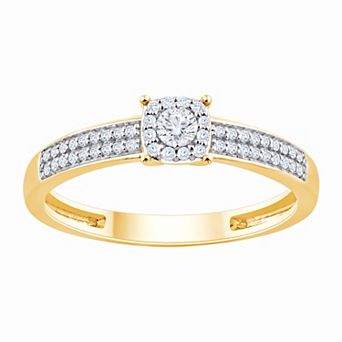 Always Mine 14k Gold Over Silver 1/5 Carat T.W. Diamond Ring