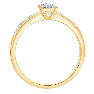 Always Mine 14k Gold Over Silver 1/5 Carat T.W. Diamond Ring