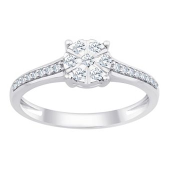 Always Mine Sterling Silver 1/5 Carat T.W. Diamond Ring