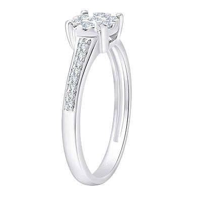 Always Mine Sterling Silver 1/5 Carat T.W. Diamond Ring