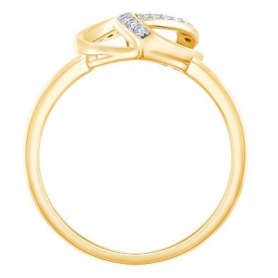 Always Mine 14k Gold Over Silver 1/10 Carat T.W. Diamond Heart Ring