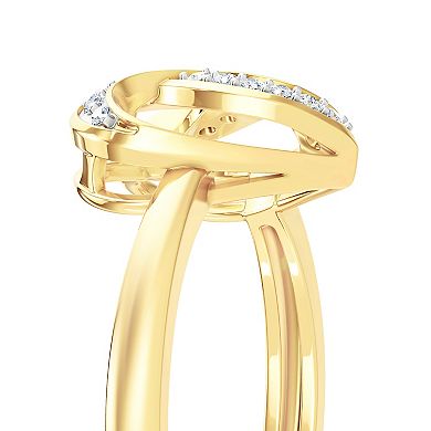 Always Mine 14k Gold Over Silver 1/10 Carat T.W. Diamond Heart Ring