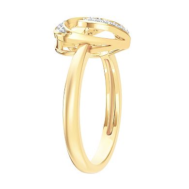 Always Mine 14k Gold Over Silver 1/10 Carat T.W. Diamond Heart Ring