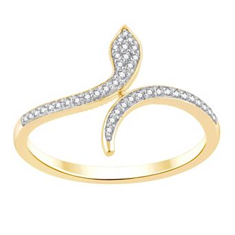 Always Mine 14k Gold Over Silver 1/10 Carat T.W. Diamond Ring