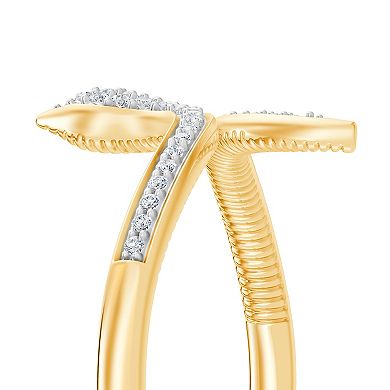 Always Mine 14k Gold Over Silver 1/10 Carat T.W. Diamond Ring