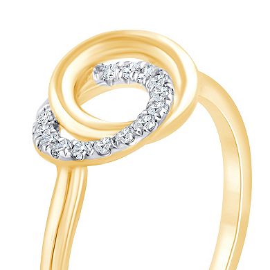 Always Mine 14k Gold Over Silver 1/10 Carat T.W. Diamond Circle Ring