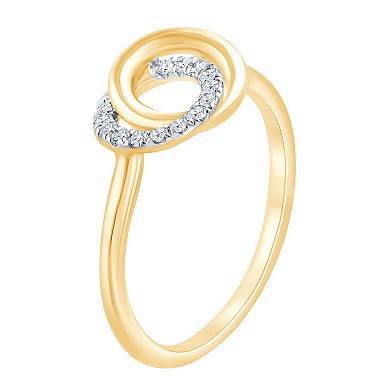 Always Mine 14k Gold Over Silver 1/10 Carat T.W. Diamond Circle Ring
