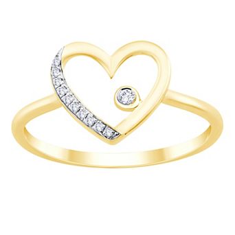 Always Mine 14k Gold Over Silver Diamond Accent Heart Ring