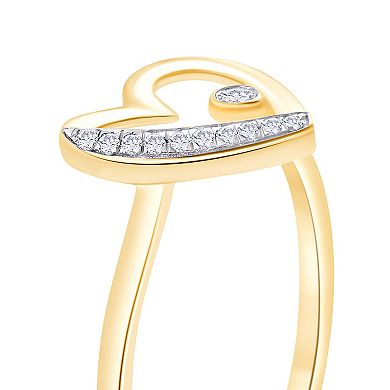 Always Mine 14k Gold Over Silver Diamond Accent Heart Ring