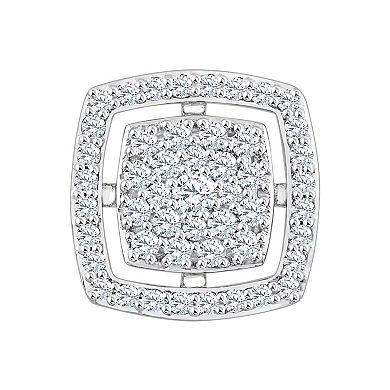 Always Mine Sterling Silver 1/3 Carat T.W. Diamond Stud Earrings