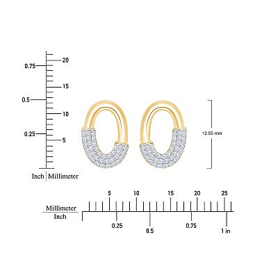 Always Mine 14k Gold Over Silver 1/5 Carat T.W. Diamond Circle Earrings