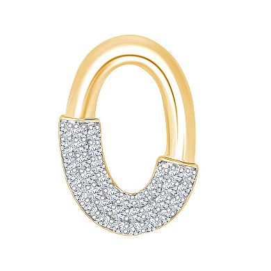 Always Mine 14k Gold Over Silver 1/5 Carat T.W. Diamond Circle Earrings