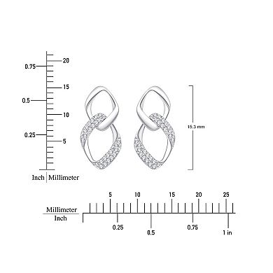 Always Mine Sterling Silver 1/8 Carat T.W. Diamond Drop Earrings