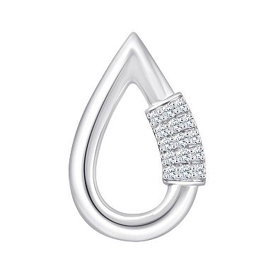 Always Mine Sterling Silver Diamond Accent Teardrop Earrings