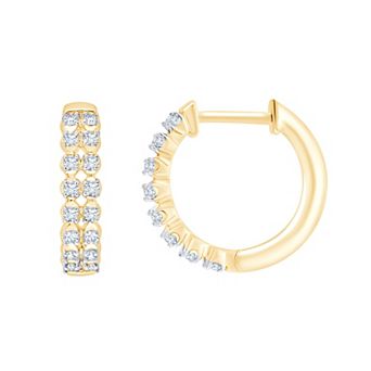 Always Mine Sterling Silver 1/4 Carat T.W. Diamond Hoop Earrings