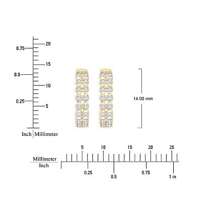 Always Mine Sterling Silver 1/4 Carat T.W. Diamond Hoop Earrings