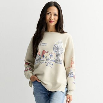 Women’s Trevco Missy Run Thru Snoopy Graphic Pullover Sweatshirt
