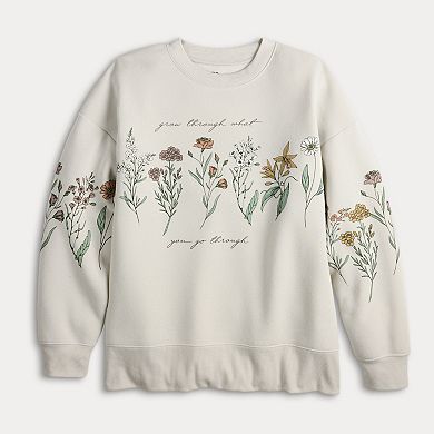 Women’s Grow Flowers Graphic Pullover Sweatshirt