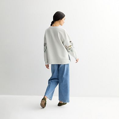 Women’s Grow Flowers Graphic Pullover Sweatshirt