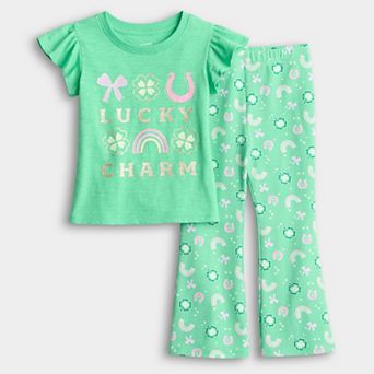 Baby & Toddler Jumping Beans® Flutter Tee & Flare Pants Set