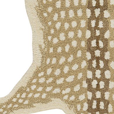 Linon Jungle Antelope Shaped Rug