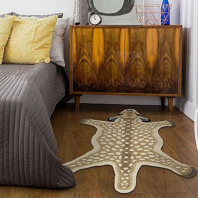Linon Jungle Antelope Shaped Rug